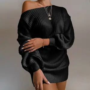 Fashion Dress Woman Casual Sweater Dress Long Sleeve Dress Plus Size Women's Clothing For Woman