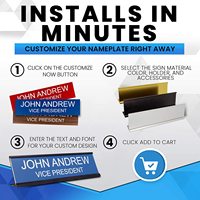 Placa de Identificación de Aleación de Aluminio con Nombre y Número Personalizados, Impresión UV Moderna, 2*8 o 2*10