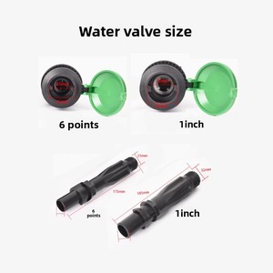 Kit d'irrigation automatique DaringFish Greening Garden Farm pour pelouse, 1 pouce, avec vanne d'eau rapide à 6 points et raccord de tige en cuivre enterré - Product Image 3