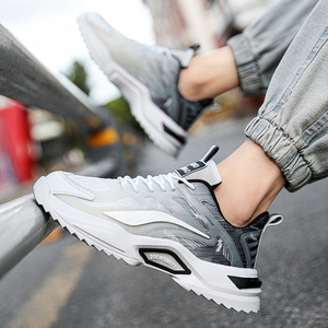 Zapatos Deportivos Casuales para Hombre, con Degradado de Color, Cómodos, con Amortiguación de Aire, Suaves, Antideslizantes, con Cordones de Tela - Product Image 6