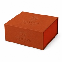 Boîte cadeau magnétique en velours pliable, emballage de luxe personnalisé avec logo en relief pour l'expédition et la vente en gros