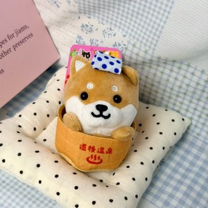 Llavero de peluche Kawaii Shiba <span class=keywords><strong>Inu</strong></span> <span class=keywords><strong>Akita</strong></span>, bonito colgante para mochila de perro japonés, juguetes de peluche de Onsen, Sushi, Camarón, Estrella de Mar y Pescado, regalos - Product Image 6