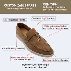 Mocassini Penny da Donna Personalizzati di Lusso e alla Moda in Pelle Scamosciata, <span class=keywords><strong>Scarpe</strong></span> Casual <span class=keywords><strong>Eleganti</strong></span> da Passeggio con Fibbia Metallica Retrò, Modello Slip-On - Product Image 6