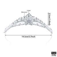 Diadème de luxe en cristal pavé, ton argenté, multicolore, pour femme, mariage, bal de promo, Noël, Quinceañera, concours de beauté, accessoire de tête