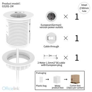 Œillets électriques de haute qualité, pour meubles de bureau, avec prise européenne - Product Image 3