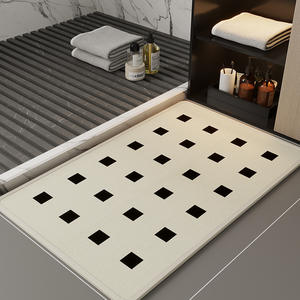 พรมปูพื้นห้องน้ำ ลายผ้าลินิน รูปทรงสี่เหลี่ยมผืนผ้า ดูดซับน้ำได้ดี กันลื่น ลายการ์ตูน สำหรับห้องน้ำ - Product Image 2