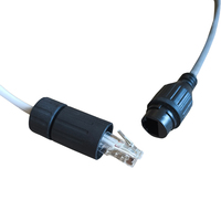 LAN mâle femelle rg45 IP67 IP68 montage sur panneau prise de câble prise RJ45 connecteur étanche avec câble ethernet