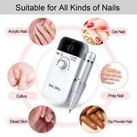 Ponceuse à Ongles Électrique Professionnelle 45000 tr/min pour Ongles en Gel et Vernis, Rechargeable et Portable, Outil de Manucure