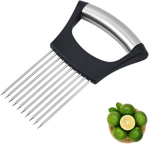 Hot Sale Stainless Steel Meat Slicer Holder Tomato Peeler Lemon Holder Slicer Multifunctional Onion Holder Slicer With 10 Prongs - Product Image 1
