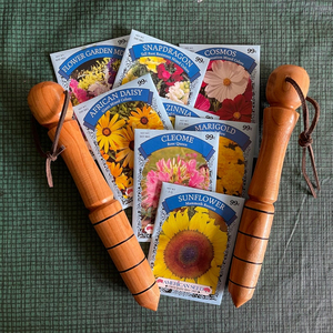 Piqueur de jardin de 8 pouces en bois de cerisier de Virginie avec manche cordé, fournitures de jardin, logo personnalisé, piqueur de jardin - Product Image 5