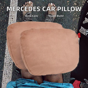 Coussin de nuque et de taille en polyester perforé personnalisable pour Mercedes-Benz, appui-tête de siège de voiture réglable avec soutien lombaire pour les longs trajets - Product Image 3