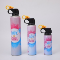 Canon à Confettis Révélateur de Sexe Garçon ou Fille, Pulvérisateur de Poudre Bleue/Rose, en Fer et Poudre, 12-13s, Biodégradable, pour Grande Révélation