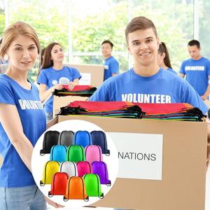 Mochilas Deportivas Personalizadas al por Mayor, Mochilas con Cordón de Poliéster, Ligeras, con Logotipos Impresos - Product Image 6