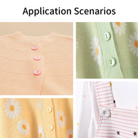 Gran oferta de fábrica, respetuoso con el medio ambiente, forma personalizada, colores personalizados, 2 agujeros, botón de resina de dibujos animados, botones para niños