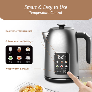 Cafetera Digital, Electrodoméstico <span class=keywords><strong>de</strong></span> Cocina, Hervidor Inteligente <span class=keywords><strong>de</strong></span> Acero Inoxidable, Juego <span class=keywords><strong>de</strong></span> Tostadora, Pantalla Táctil, 2 Rebanadas, OEM - Product Image 3
