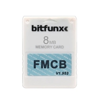 Kartu Memori Plastik 8MB Retro Game Free McBoot untuk PS2 FMCB V1.953 Kartu Penyimpanan Data