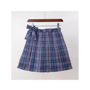 China Supplier College Style A-Line Polyester Fiber Uniforms Pleated Skirt