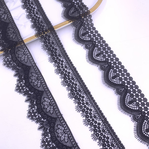 Accesorios de Encaje Guipur de Lujo de Alta Calidad, Collar de Poliéster Negro, Bordado de Encaje Francés - Product Image 2