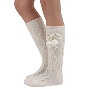 2021 femmes tricoté à pieds Crochet Topper jambières Pom Boot chaussettes - Product Image 2