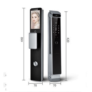 Surveillance active haut de gamme <span class=keywords><strong>interphone</strong></span> vidéo actif parlant en alliage de Zinc WiFi Tuya serrure de porte intelligente empreinte digitale entrée sans clé - Product Image 6