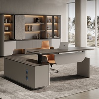Tavolo da ufficio in marmo moderno di lusso di alta qualità CEO Manager Executive desk casa Computer mobili CE certificazione metallo