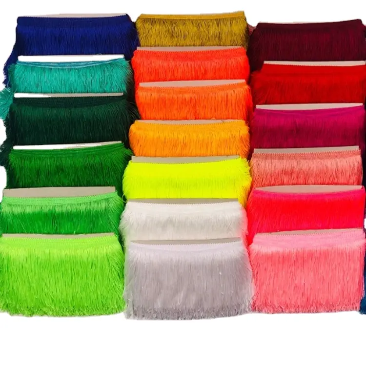 Wholesale 10m/Batch Multi Color in Stock 15CM Polyester Trim Tassel Fringe For Dress Curtains