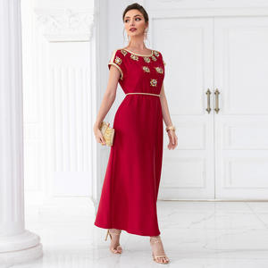 Vente chaude perlée robes de soirée courtes femmes maxi robe été 2023 décontracté femmes robe - Product Image 5