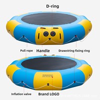 Trampolines et matelas gonflables flottants bleus pour parcs aquatiques pour enfants - Matériau PVC, marque privée, utilisation extérieure