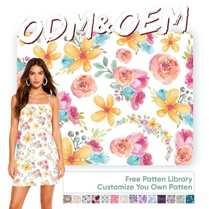 Популярная эластичная ткань из полиэстера плотностью 200 г/м² с швейцарским точечным узором для цифровой печати, антистатическая, для платьев для девочек - Product Image 1