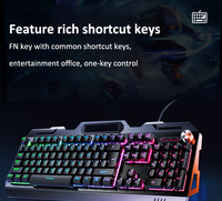 Nouveau clavier et souris filaires pour jeux, combo pour ordinateur, sensation mécanique, rétroéclairage pour PC de bureau, lumière LED arc-en-ciel