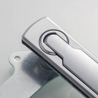 Serrure à poignée pivotante en alliage de zinc à clé pour armoire de panneau électrique avec bouton-poussoir déverrouiller