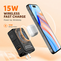 Banco de Energía Magnético de 10000mAh con Enchufe de CA, Carga Rápida Inalámbrica de 22.5W, Enchufe Multiestándar, Soporte, OEM ODM Disponible