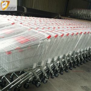 Troli Keranjang Belanja Supermarket Gaya Modern Praktis Dapat Dilipat dengan Roda - Product Image 6