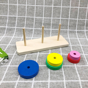 Juego de apilar torres de madera de haya unisex DIY, juguete educativo popular para niños de 2 a 4 años, mejora la creatividad - Product Image 2