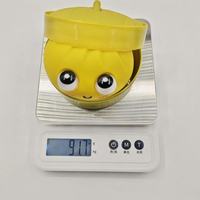 Jouet anti-stress souple en PU en forme de boulette vapeur aux grands yeux arc-en-ciel, jouet à presser pour enfants, cadeau de fête ou farce