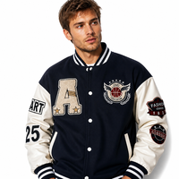 Blouson Bomber Tendance Haut de Gamme Brodé Col Montant Jeunesse Décontracté Ample Style Baseball Printemps Respirant Imperméable