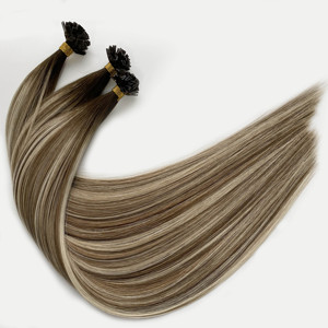 Estensioni di Capelli Umani Vergini 10A Morbidi con Punta Piatta in Cheratina, Personalizzabili <span class=keywords><strong>e</strong></span> Tinture Personalizzate - Product Image 1