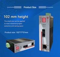 Konverter Media Industri 1 Gigabit 2 Port RJ45 10/100/1000Base-T 1000Base-X 6Gbps Kapasitas Switch 3 Tahun Serat Optik 8K MAC