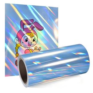 Inkjet Printing Label <b>Sticker</b> Colorful Holographic Inkjet <b>Sticker</b> Roll Materials Inkjet Custom Size - Product Image 1