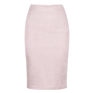High Street femmes décontracté daim crayon jupe mi-longue multicolore basique Tube moulante paillettes respirant pour la saison printemps automne - Product Image 3