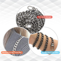 Vente chaude différentes tailles remplacement plat chaîne en métal sangle, pour bricolage sac à main sac à main épaule sac à bandoulière pochette