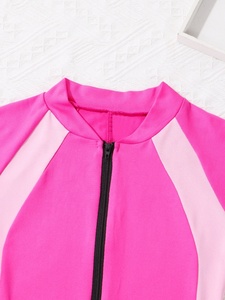 8-16 Une Pièce Manches Courtes Zippered Wetsuit Maillot de Bain Enfants Maillot de Bain Pour Filles Maillots de Bain Enfants Maillots de Bain - Product Image 5