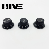 Kenop Kontrol Volume Plastik Gaya HIVE ST SQ 1 VOLUME 2 TONE Suku Cadang Gitar DIY Amplifier Elektrik Tutup Kenop Gitar