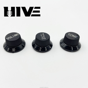 HIVE ST SQ Style Plastic <strong>Volume</strong> Control <strong>Knob</strong> 1 <strong>VOLUME</strong> 2 <strong>TONE</strong> Guitar Parts DIY Electric Amplifier Guitar <strong>Knob</strong> Cap - Product Image 3