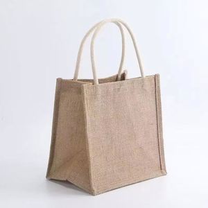 Bolsa de Yute Ecológica al por Mayor, Bolsa de Compras Reutilizable y Personalizable de Yute Natural Grande - Product Image 2