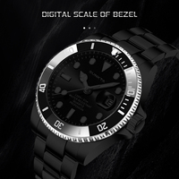 Montre homme SUNKTA ST6738 avec cadran de 42 mm, lunette rotative en alliage noir, calendrier, étanche, lumineuse, montre-bracelet de luxe + boîte, vente en gros