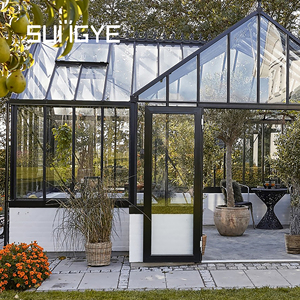 Sungye nghiêng mái hiên nhôm sunroom kính nhà mùa đông tự làm vườn nhỏ nạc để nhà kính cho vườn ngoài trời - Product Image 3