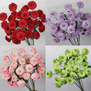 ดอกไม้ประดิษฐ์ผ้าไหมสีเขียวกุหลาบตกแต่งงานแต่งงานทำด้วยมือจัดดอกไม้กลางแจ้งอุปกรณ์ประกอบฉากการถ่ายภาพตกแต่งบ้าน - Product Image 2