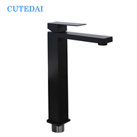 Robinet de cuisine moderne monocommande en acier inoxydable brossé pour lavabo, eau chaude et froide, rotation à 360 degrés