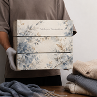 Scatola Regalo per Abbigliamento Ecologica, Riciclabile, Pieghevole, Magnetica, Design Personalizzato, Scatola di Carta Collassabile con Fodera in Spugna, Goffratura per Calzini